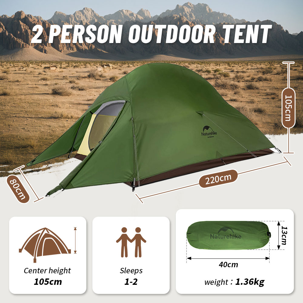Naturehike Cloud Up 1 2 3-pers - Camping Cooking Tent recensie en prijs