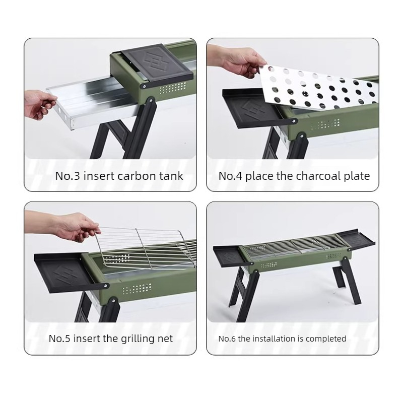 1 set buitenbarbecue, opvouwba - Camp Grill Portable Folding recensie en prijs