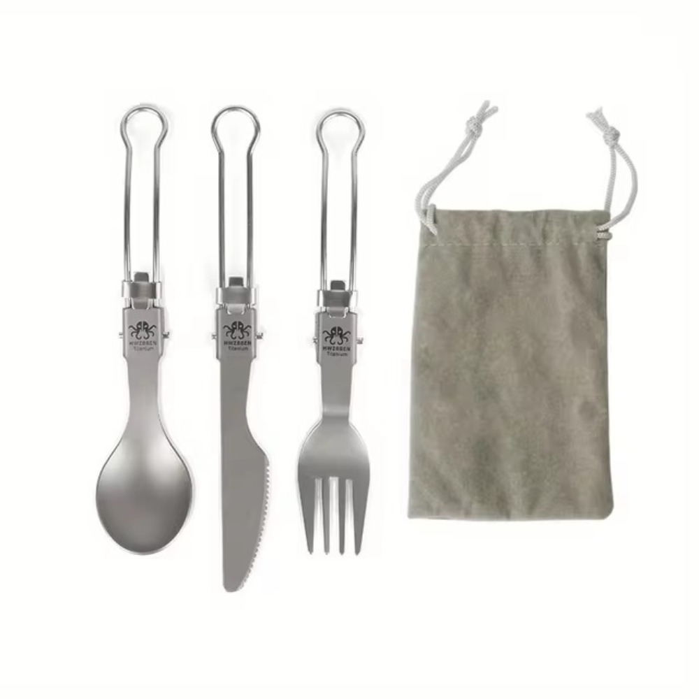 Half gepolijste titanium vouwb - Camp Spork Set recensie en prijs