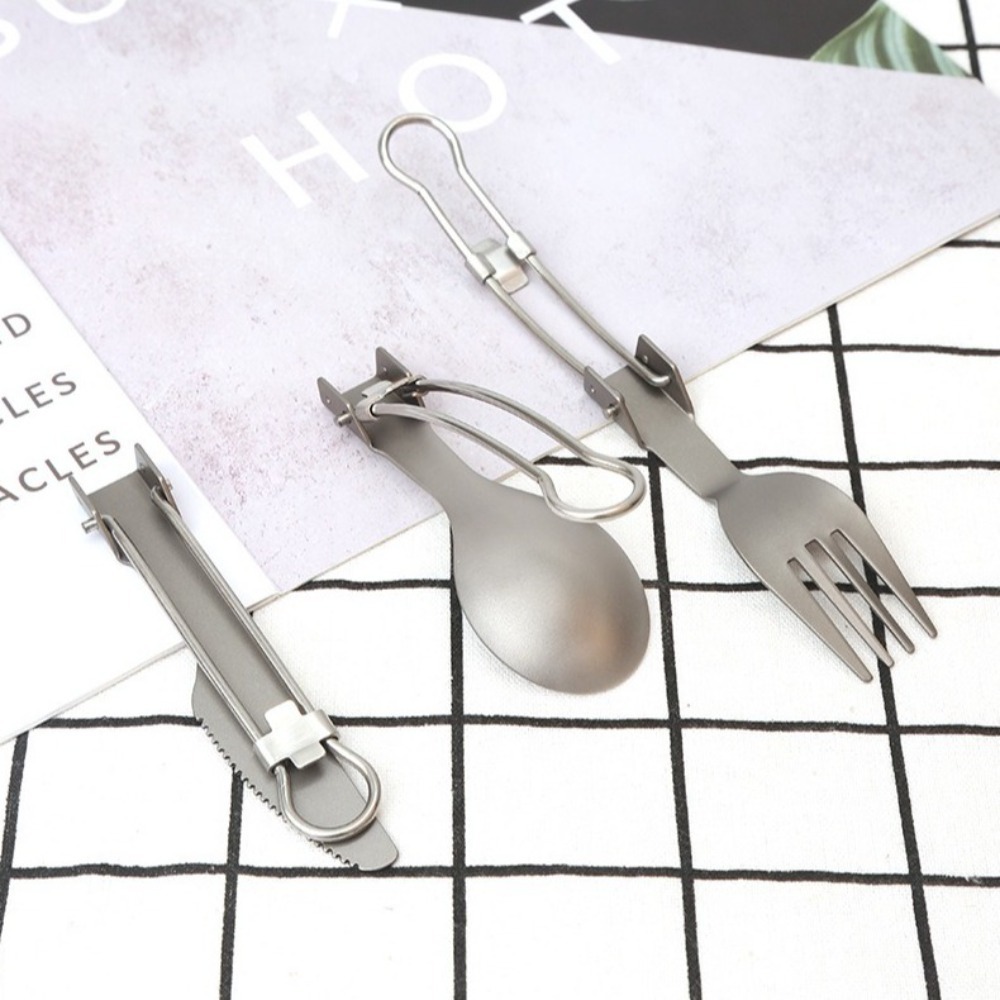 Half gepolijste titanium vouwb - Camp Spork Set recensie en prijs