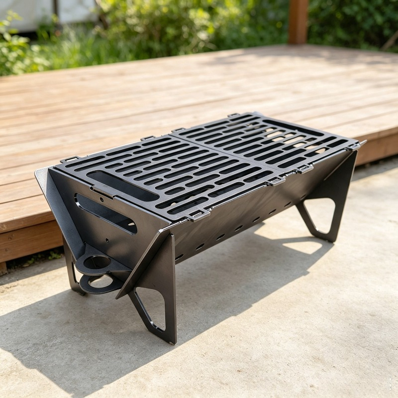 Verdikte koolstofstalen grill, - Camp Grill Portable Folding recensie en prijs