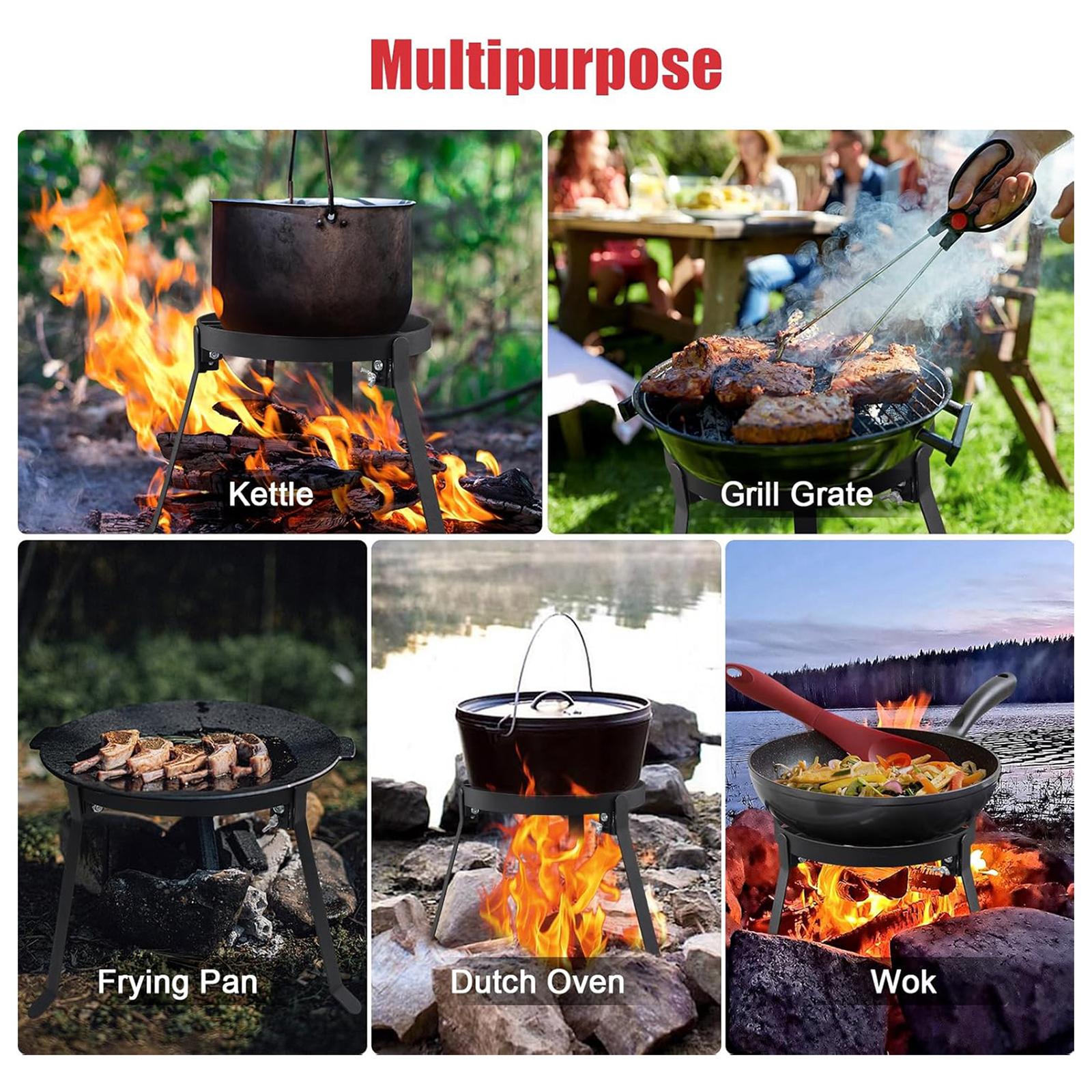 Vouwbare kookkampvuur-tripod v - Campfire Cooking Anime recensie en prijs