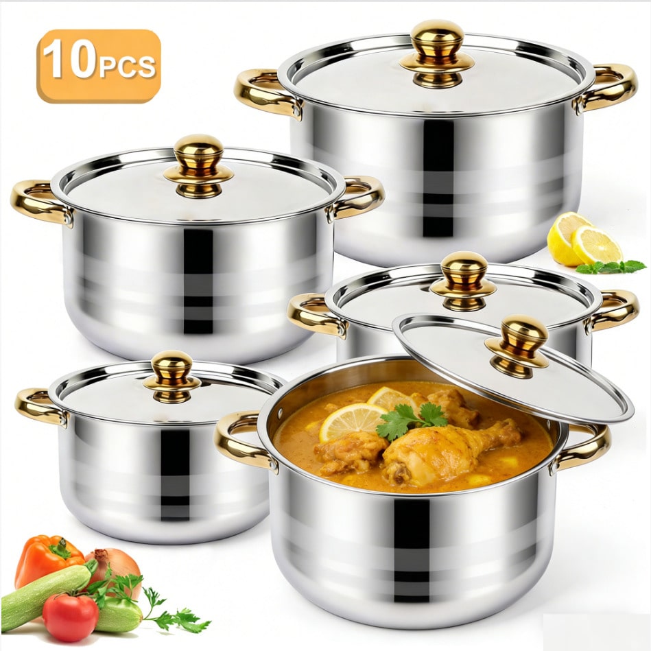 RVS Pannenset Modern Luxe Kook - Camping Cooking Pan Set recensie en prijs