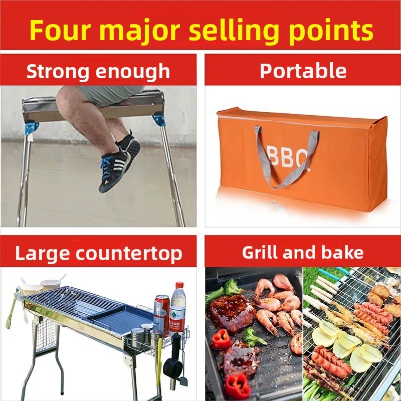 Grote opvouwbare houtskoolbarb - Camp Grill Portable Folding recensie en prijs