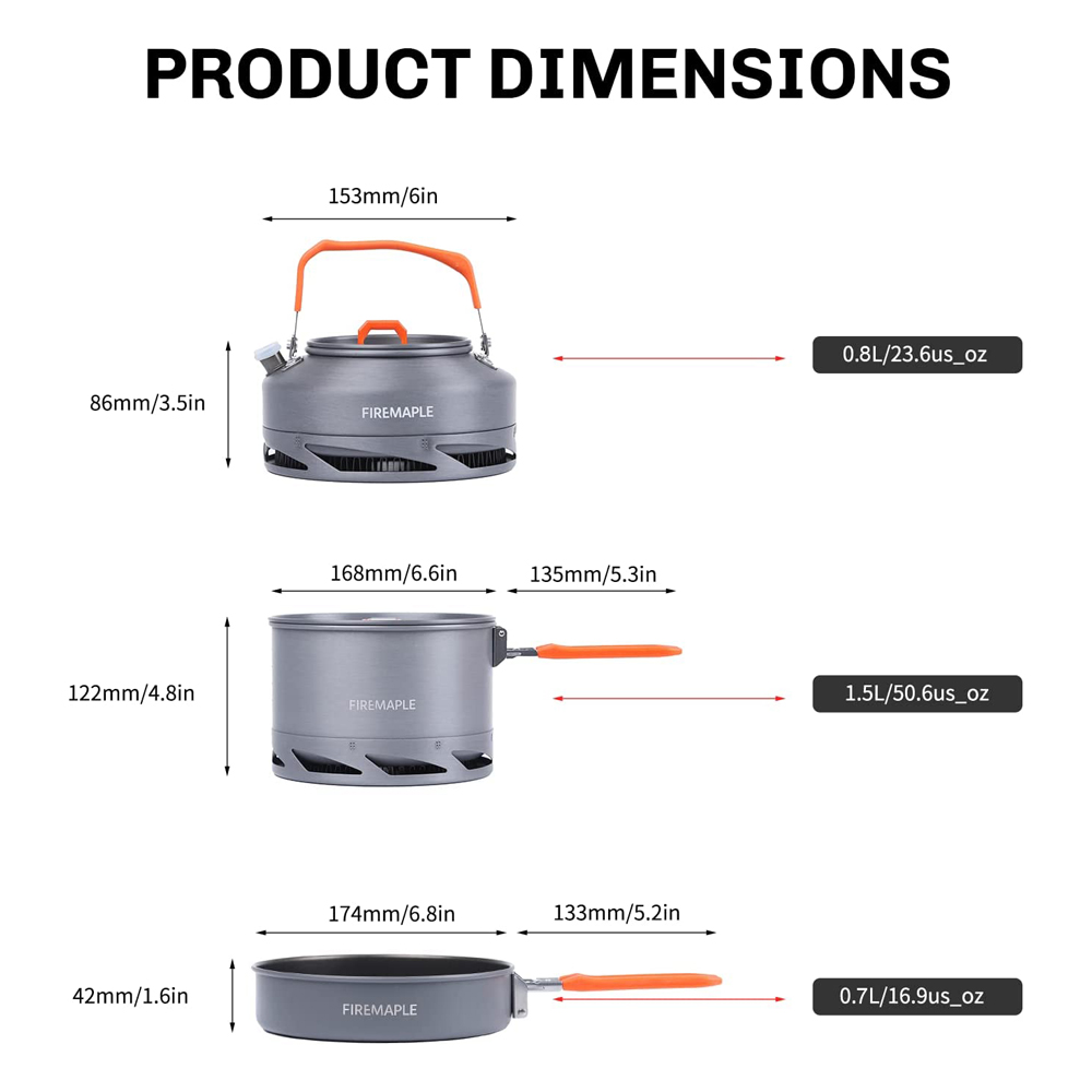 Fire Maple Camping Kookgerei G - Camping Cooking Pan Set recensie en prijs