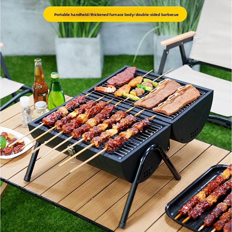 Dubbelzijdige draagbare buiten - Camp Grill Portable Folding recensie en prijs