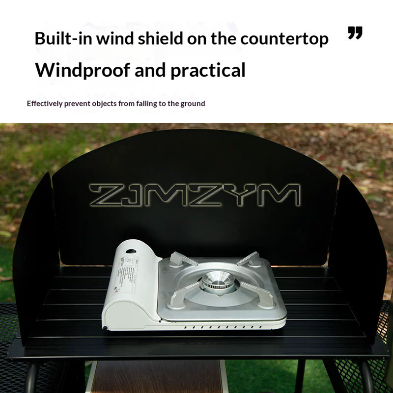 Opvouwbare campingtafel voor b - Camping Cooking Table With Storage recensie en prijs
