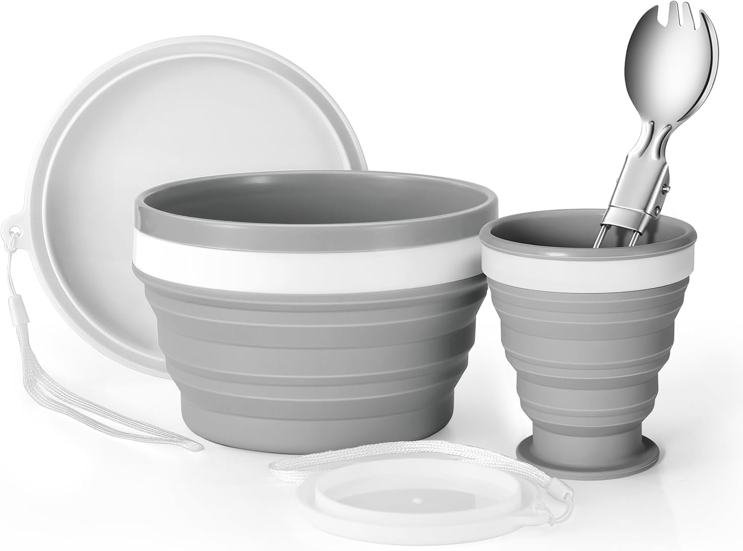 Inklapbare siliconen beker- en - Camp Spork Set recensie en prijs