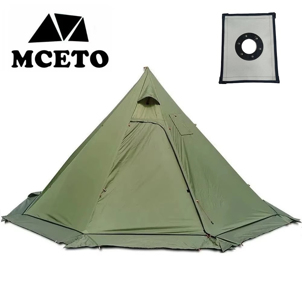 Nieuwe piramidetent met sneeuw - Camping Cooking Tent recensie en prijs