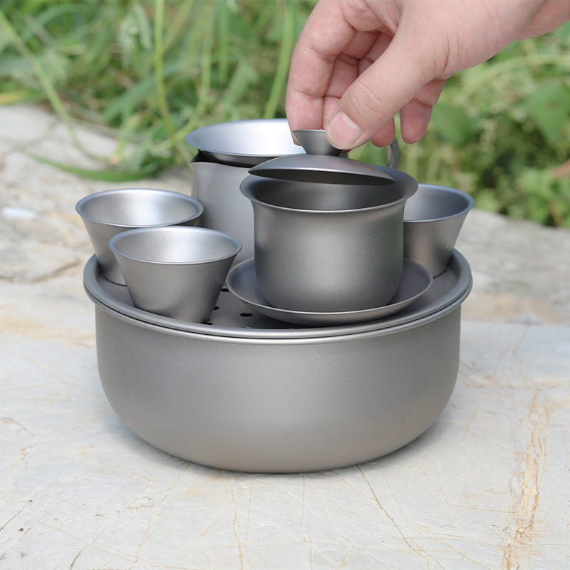Puur titanium theeservies, dra - Camping Cooking Table With Storage recensie en prijs